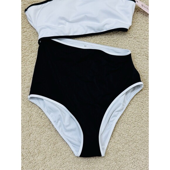 NWT Victoria’s Secret The Monokini One-Piece Swimsuit Color Block Black … - Picture 6 of 14